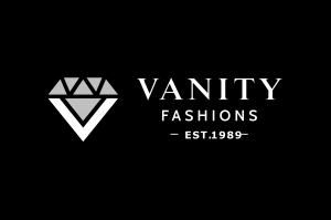 Vanity Fashions Logo with Cut Diamond