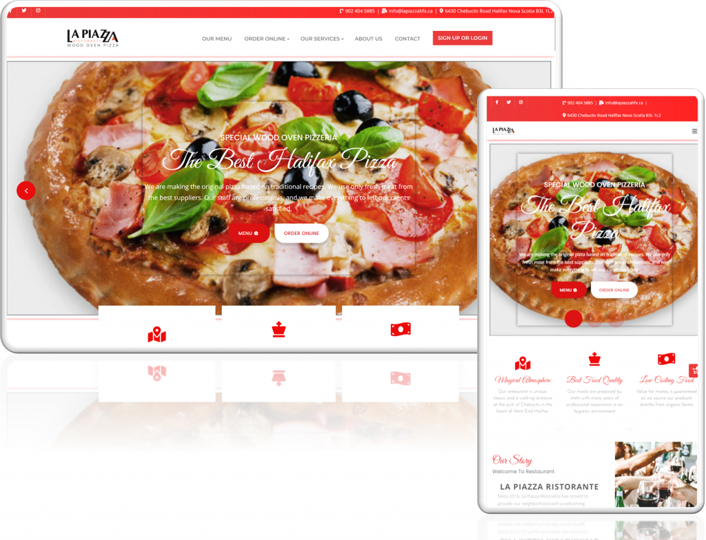 Elegant Online Dining: La Piazza Ristorante's Ecommerce Website Design Unveiled
