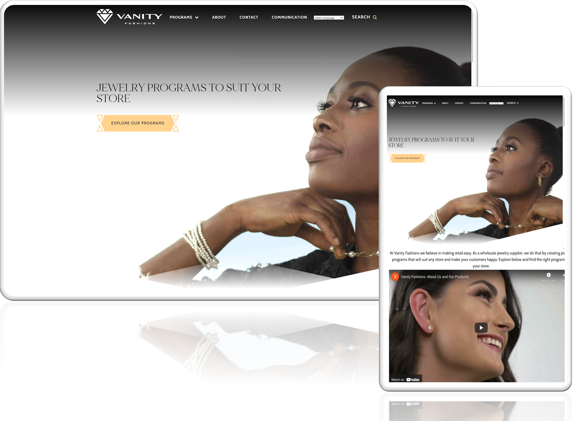 Vanity Fashions Website Project