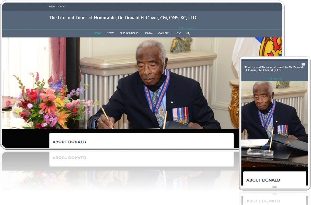 Web Development for Dr. Donald H. Oliver - A Glimpse into Personal Branding